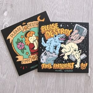 Please Destroy My Enemies & Please Destroy The Internet Books - Michael Sweater